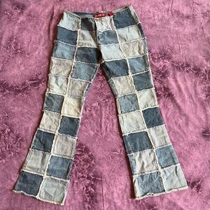 VINTAGE Y2K Zana di patched STACKED jeans Size 11. Great Condition.